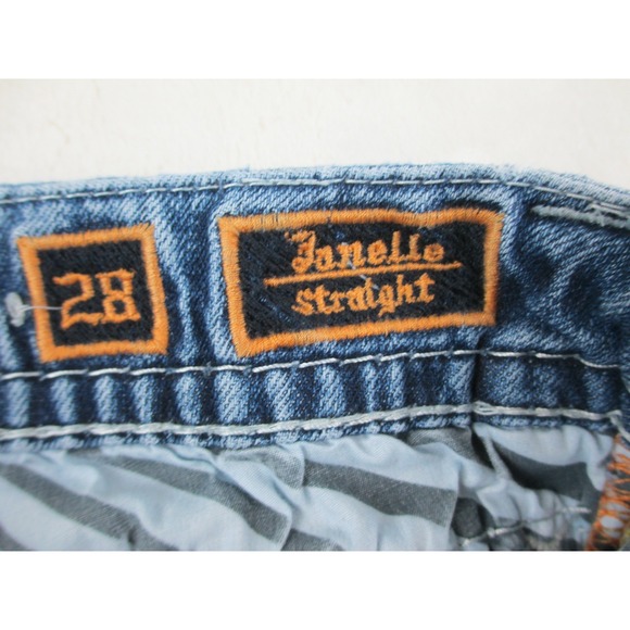 Rock Revival Pants Womens 28 Blue‎ Denim Jeans Janelle Straight Ladies 28X30* - Picture 16 of 16